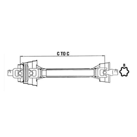Aftermarket Complete Constant Velocity Driveline Shaft for Walterscheid 2580 W258012100202-A